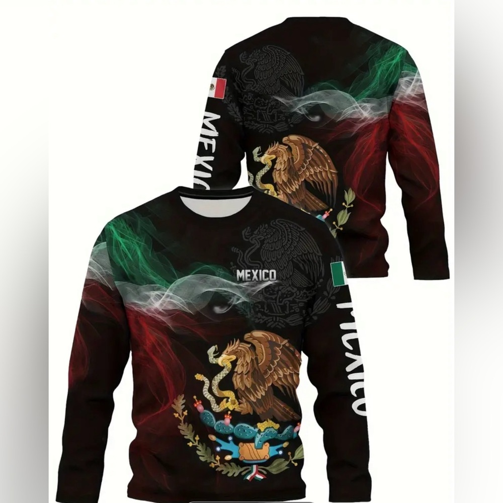 Men's Aztec Crew Neck Sweatshirt - Comfort Stretch, Durable Knit, Long Sleeve Ca